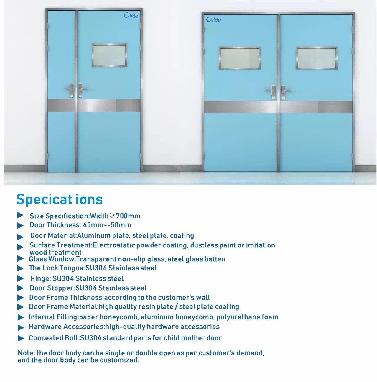 Medical Manual Flat Swing Door 3