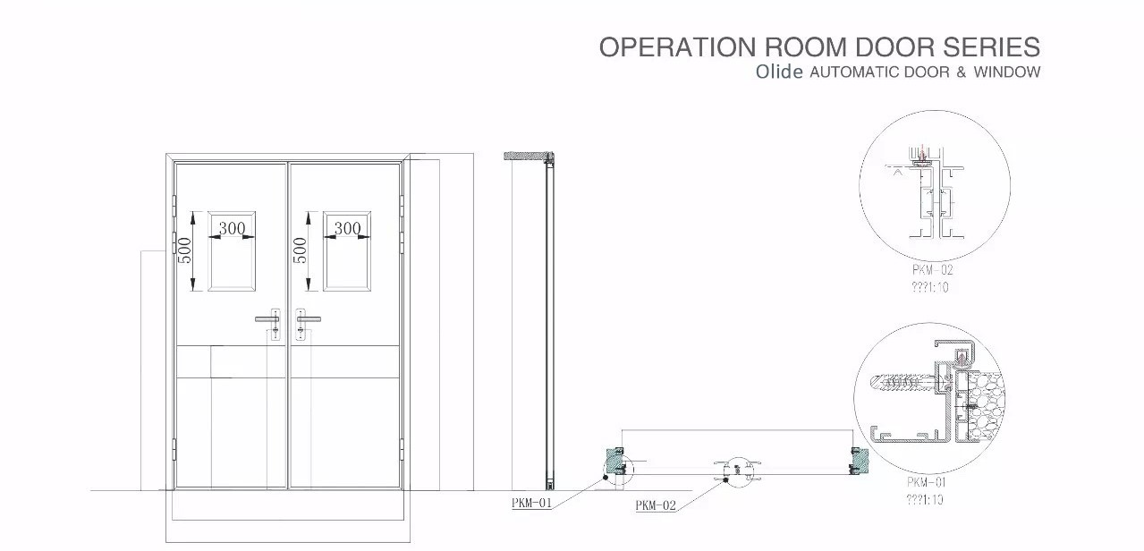 Tag Swing Door For Medicial Profile Olide Autodoor